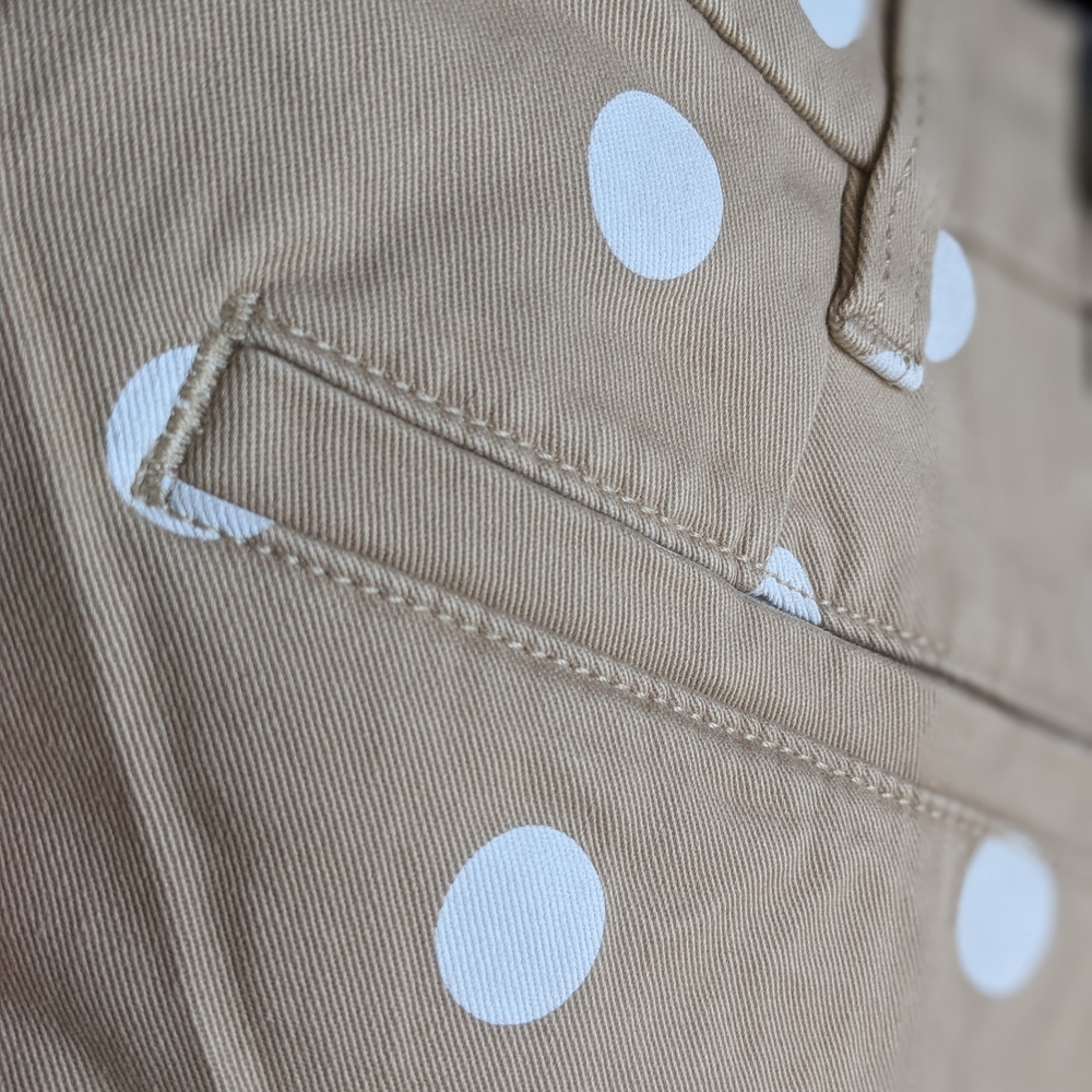 c25 NWT! JCrew Tan Polka Dot Pants - Picture 4 of 7